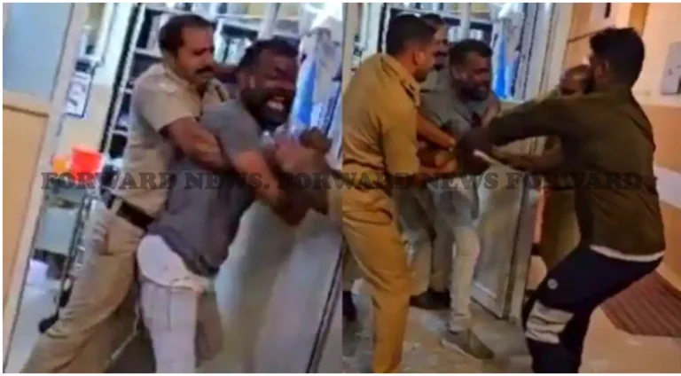 ആശുപത്രിയിൽ പ്രതിയുടെ പരാക്രമം, ഡ്രെസിങ് റൂം തകർത്തു; ജീവൻ പണയം വെച്ച് കീഴ്‌പ്പെടുത്തി പൊലീസുകാർ