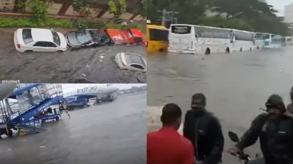 കനത്ത മഴയിൽ ചെന്നൈ; വിമാന സർവീസ് നിർത്തിവെച്ചു