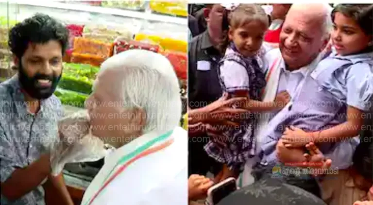ഗവര്‍ണര്‍ ആരിഫ് മുഹമ്മദ് ഖാൻ കോഴിക്കോട് ന​ഗരത്തിൽ.