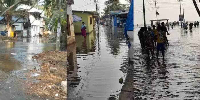 ഇരച്ചെത്തിയ ‘കള്ളക്കടൽ’; തലസ്ഥാനത്ത് നിരവധി വീടുകളിൽ വെള്ളം കയറി, 200 ലേറെ കുടുംബങ്ങൾ ദുരിതത്തിൽ