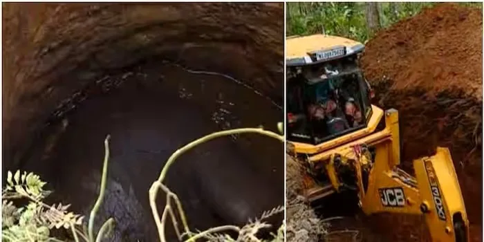 ശ്രമങ്ങളെല്ലാം വെറുതെയായി; തൃശൂരില്‍ കിണറ്റില്‍ വീണ കാട്ടാന ചരിഞ്ഞു