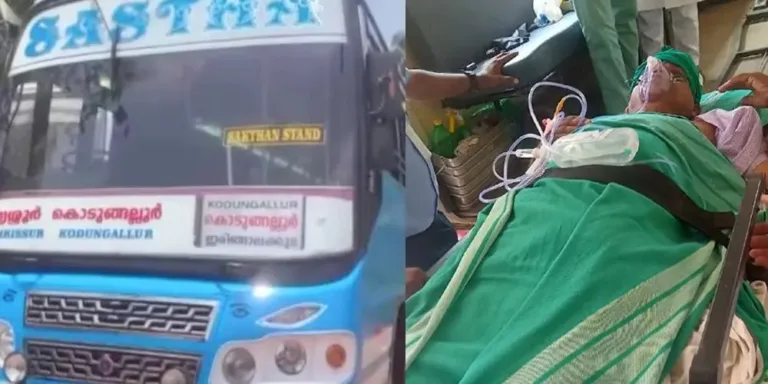 തൃശൂരിൽ കണ്ടക്‌ടർ ബസിൽനിന്ന്‌ തള്ളിയിട്ട യാത്രക്കാരൻ മരിച്ചു