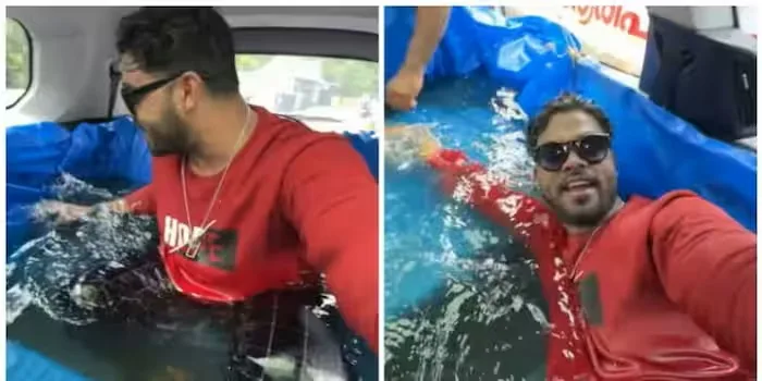 ‘ആവേശം’ സ്റ്റൈൽ കാറിനുള്ളിലെ സ്വിമ്മിംഗ് പൂൾ; പണികൊടുത്ത് ആർടിഒ, സഞ്ജു ടെക്കിക്ക് ശിക്ഷ സാമൂഹിക സേവനം
