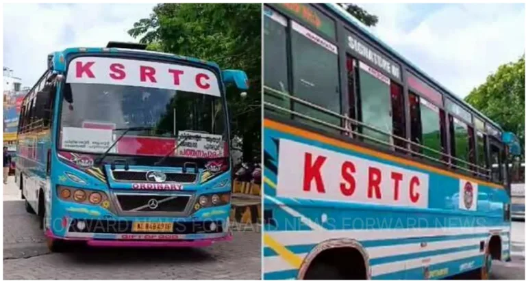 കെഎസ്ആർടിസി ബോർഡും വച്ച് റോഡിലിറങ്ങി ‘സ്വകാര്യ ബസ്’; തടഞ്ഞ് പൊലീസ്