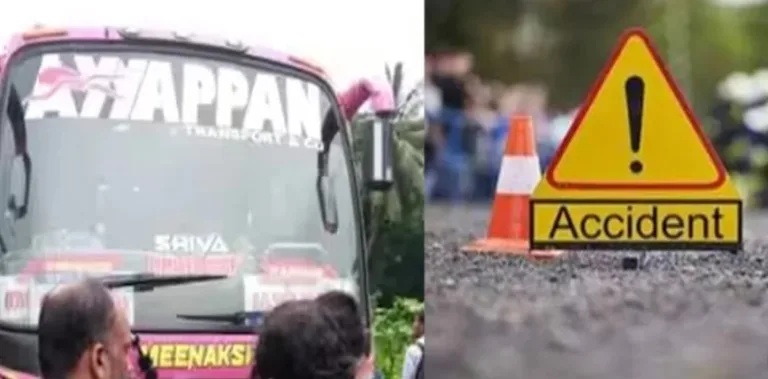 സീബ്ര ലൈനിലൂടെ റോഡ് മുറിച്ച് കടന്ന വിദ്യാർത്ഥികളെ സ്വകാര്യ ബസ് ഇടിച്ചു