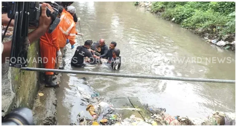 തകരപ്പറമ്പിൽ ചിത്രാ ഹോമിന്റെ പുറകിലെ കനാലിൽ മൃതദേഹം പൊങ്ങി; ജോയിയുടേതെന്ന് സംശയം