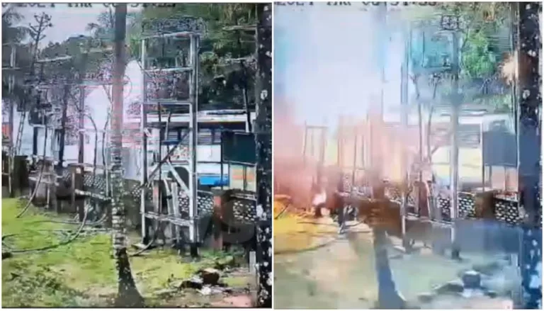 കോഴിക്കോട് കെഎസ്ആര്‍ടിസി ബസ് 11 കെ വി ലൈനിൽ ഇടിച്ച് അപകടം