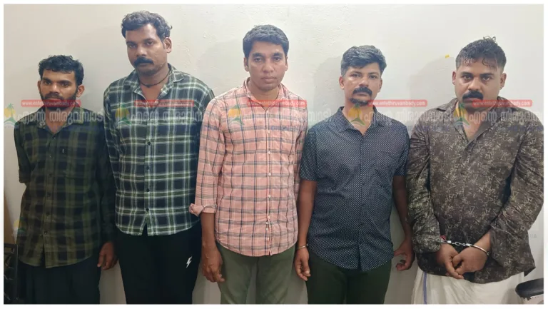 കൊടുവള്ളി സ്വർണക്കവർച്ച: അഞ്ചു പേര്‍ അറസ്റ്റിൽ, 1.2 കിലോ സ്വര്‍ണം കണ്ടെടുത്തു