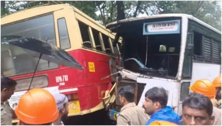 കണ്ണൂരില്‍ കെഎസ്ആർടിസി ബസുകൾ കൂട്ടിയിടിച്ച് അപകടം; നിരവധി പേർക്ക് പരിക്കേറ്റു