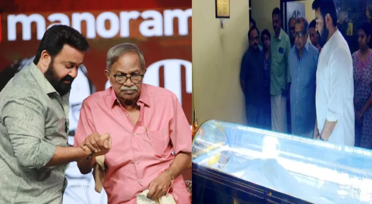 ‘അരങ്ങില്‍ നിന്നിറങ്ങിയിട്ടും ഹൃദയത്തില്‍ തന്നെ തങ്ങി നിന്ന കഥാപാത്രങ്ങളില്‍ നിന്നൊക്കെ എന്റെ എം.ടി സാര്‍ പോയല്ലോ’; കുറിപ്പുമായി മോഹന്‍ലാല്‍