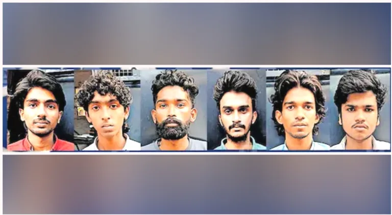 കാറിലിരുന്ന ദമ്പതികളെ ആക്രമിച്ച് പണം തട്ടിയെടുത്ത കേസ്: 6 യുവാക്കൾ പിടിയിൽ