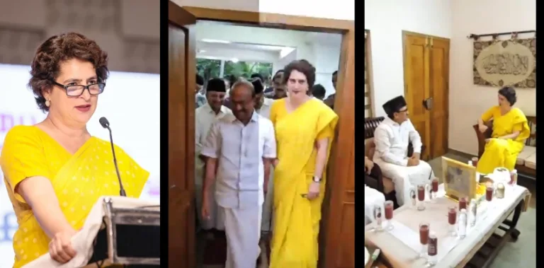 പാണക്കാട് ഇഫ്താർ വിരുന്നിൽ പങ്കെടുത്ത് പ്രിയങ്ക ഗാന്ധി