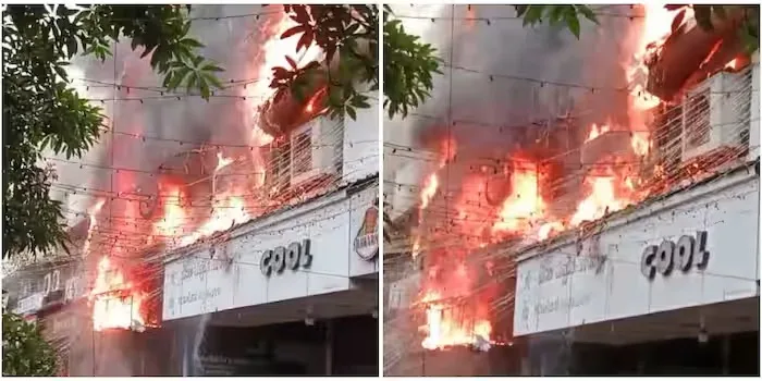 കോഴിക്കോട് പുതിയ ബസ് സ്റ്റാൻഡിൽ വൻ തീപിടിത്തം.