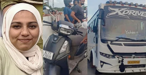 പയ്യോളിയിൽ ടൂറിസ്റ്റ് ബസ്സിടിച്ച് സ്കൂട്ടർ യാത്രികയ്ക്ക് ദാരുണാന്ത്യം.